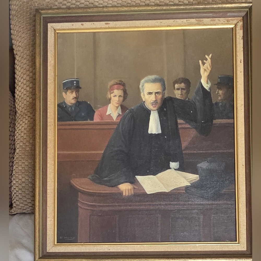 Original Signed Mid-Century Oil Painting by R. Houy